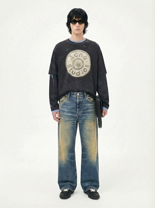 Acne Studios: 2021M Rocka jeans - Dark Blue - men_1 | Luisa Via Roma