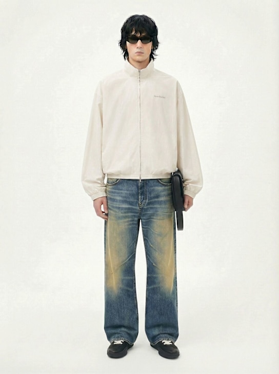 Acne Studios: Olando soft cotton poplin jacket - White - men_1 | Luisa Via Roma