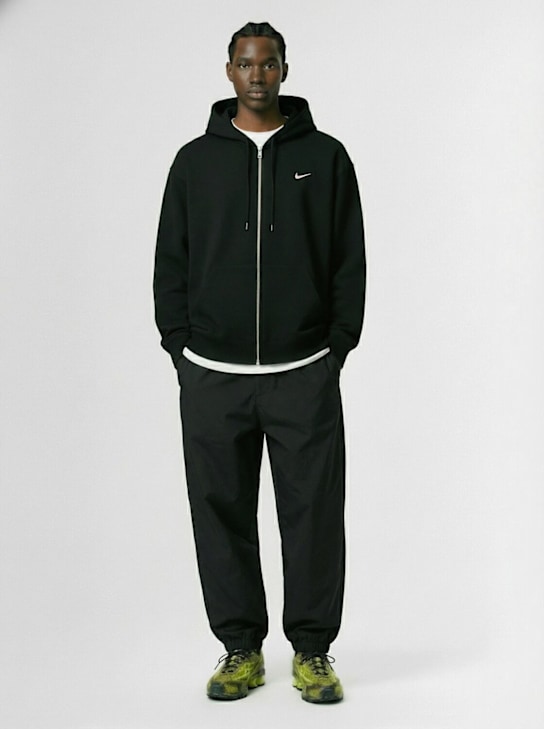 Nike: Sweatshirt aus Baumwollfleece „Life“ - Black/Black/Whi - men_1 | Luisa Via Roma
