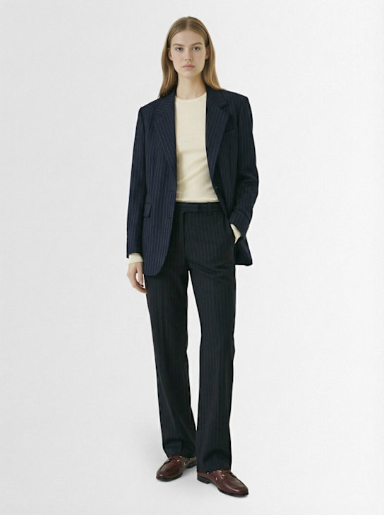 Tonywack: Tailored wool blend relaxed jacket - women_1 | Luisa Via Roma
