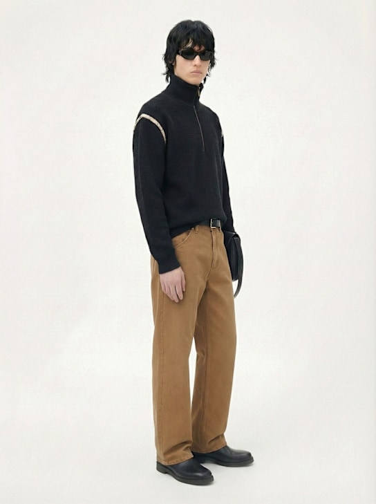Carhartt WIP: Dearborn canvas single knee pants - Hamilton Brown, - men_1 | Luisa Via Roma