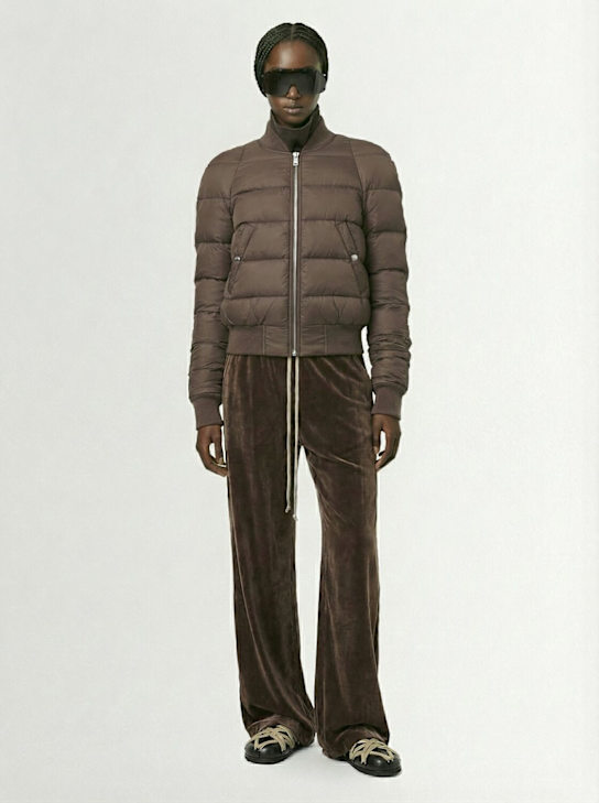 Rick Owens: Duvet flight light nylon jacket - トープ - women_1 | Luisa Via Roma