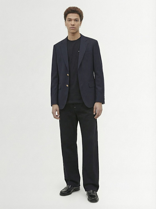 Dsquared2: Relaxed wool blazer - Navy - men_1 | Luisa Via Roma