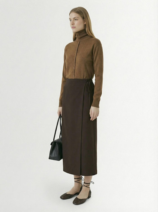 Dunst: Maxi wrap skirt - Brown - women_1 | Luisa Via Roma