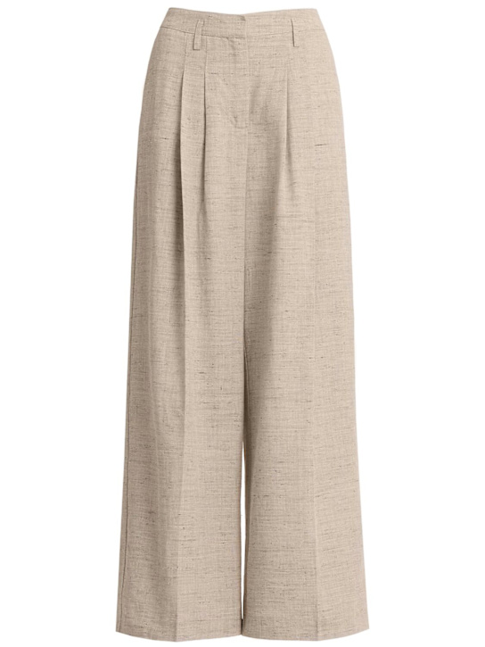 Birgitte Herskind: Lotus linen blend wide pants - Grau - women_0 | Luisa Via Roma