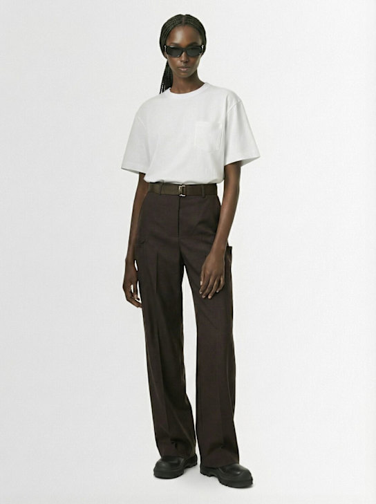 Sacai: Cotton jersey t-shirt - White - women_1 | Luisa Via Roma