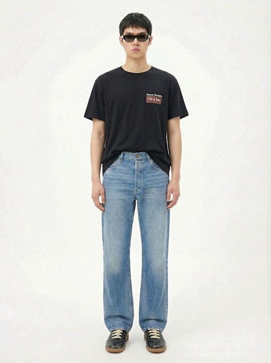 Maison Margiela: Cotton t-shirt - Charcoal - men_1 | Luisa Via Roma
