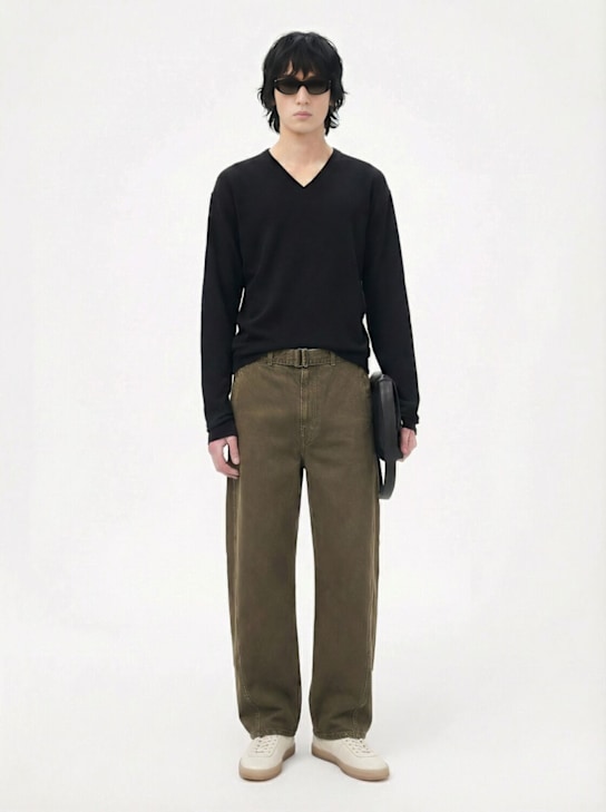 Lemaire: Twisted cotton pants - men_1 | Luisa Via Roma