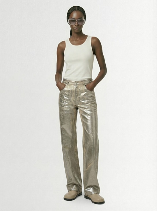 Rick Owens DRKSHDW: Geth denim low rise baggy jeans - Silver/Multi - women_1 | Luisa Via Roma