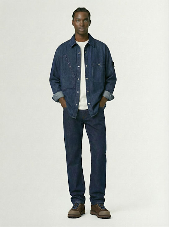 Stone Island: DENIM RESEARCH Denim jeans - Indigo - men_1 | Luisa Via Roma