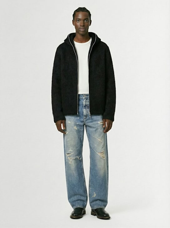 Our Legacy: Full-zip hooded sweatshirt - Black - men_1 | Luisa Via Roma