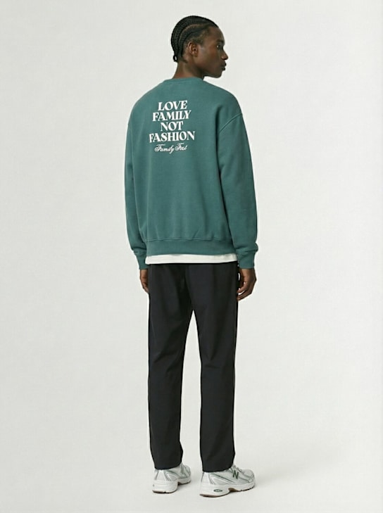 Family First: Logo cotton crewneck sweatshirt - men_1 | Luisa Via Roma