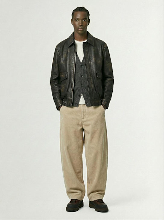Lc23: Dirty cotton work pants - men_1 | Luisa Via Roma