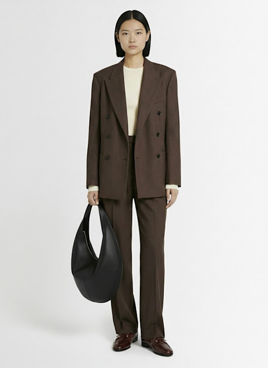 Tonywack: Blazer à double boutonnage en laine mélangée - women_1 | Luisa Via Roma