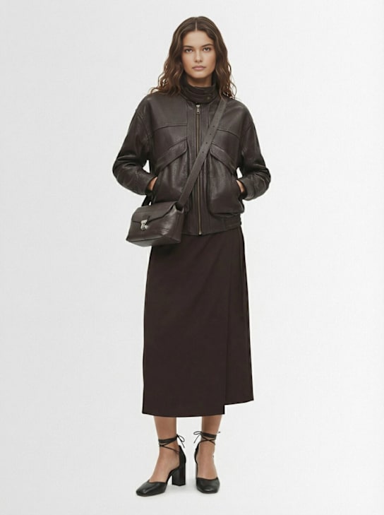 Tonywack: Leather bomber jacket - women_1 | Luisa Via Roma