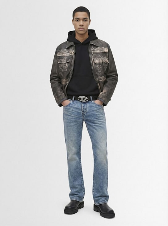 Diesel: 1993 d-vyl-fsh cotton blend denim jeans - men_1 | Luisa Via Roma