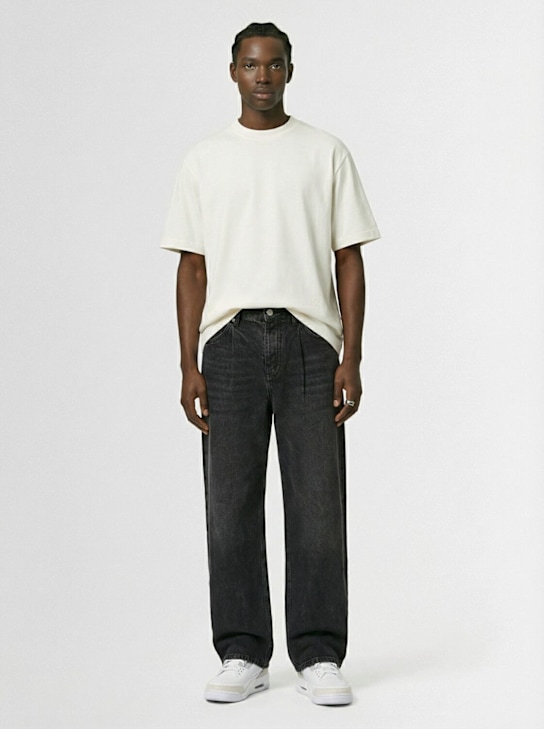 Jordan: T-Shirt aus Baumwollmischung - Sail/Black - men_1 | Luisa Via Roma