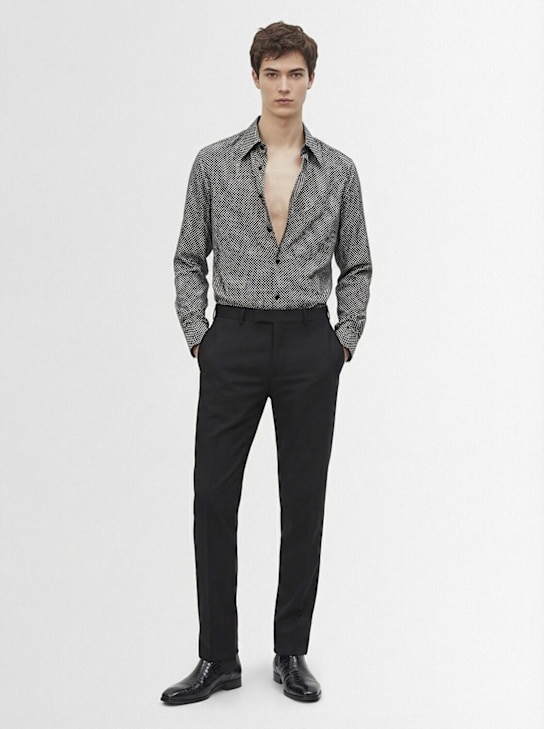 Tom Ford: Shelton wool classic pants - Black - men_1 | Luisa Via Roma