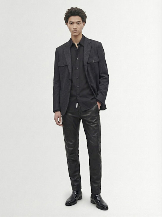 Dsquared2: Magliano Vaccaro wool blend blazer - Charcoal - men_1 | Luisa Via Roma