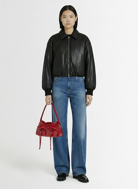 Acne Studios: Wide leg recycled cotton jeans - Blue - women_1 | Luisa Via Roma