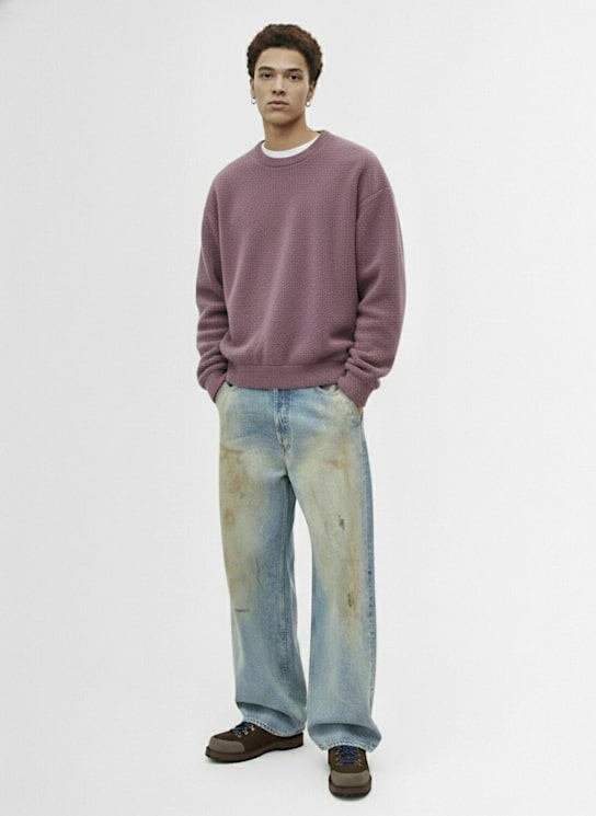 Lc23: Cotton knit sweater - Magenta - men_1 | Luisa Via Roma