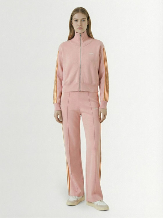 Autry: Knit track pants - Make Up Pink - women_1 | Luisa Via Roma