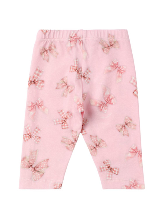 Monnalisa: Bedruckte Leggings aus Jersey - Rosa - kids-girls_0 | Luisa Via Roma