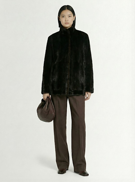 MM6 Maison Margiela: Chaqueta corta de pelo - women_1 | Luisa Via Roma