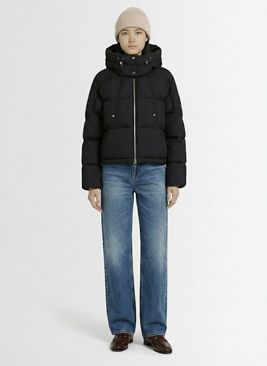 Moose Knuckles: Akai Cropped puffer jacket - Black - women_1 | Luisa Via Roma