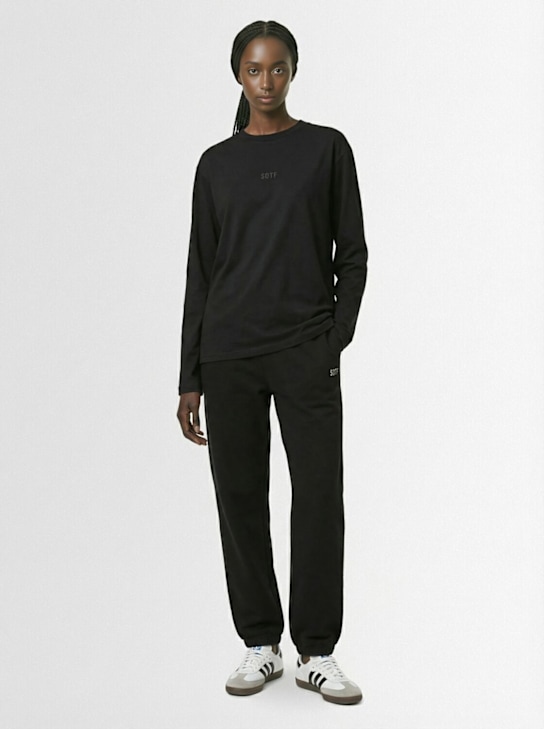SOTF: Heavy cotton long sleeve t-shirt - Black - women_1 | Luisa Via Roma
