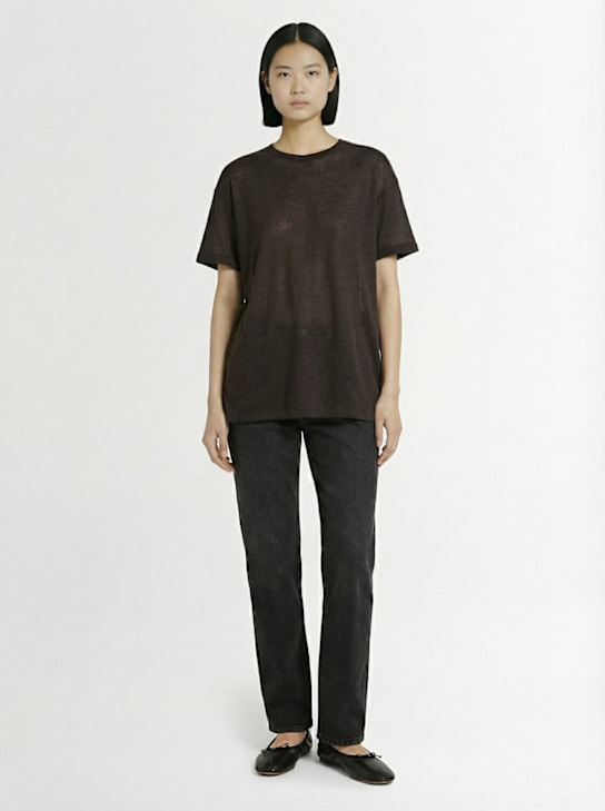 The Row: Riaco denim cropped jeans - Washed Black - women_1 | Luisa Via Roma