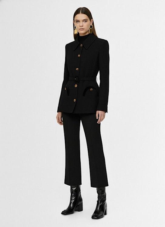 Blazé Milano: Paint viscose jacket - Black - women_1 | Luisa Via Roma