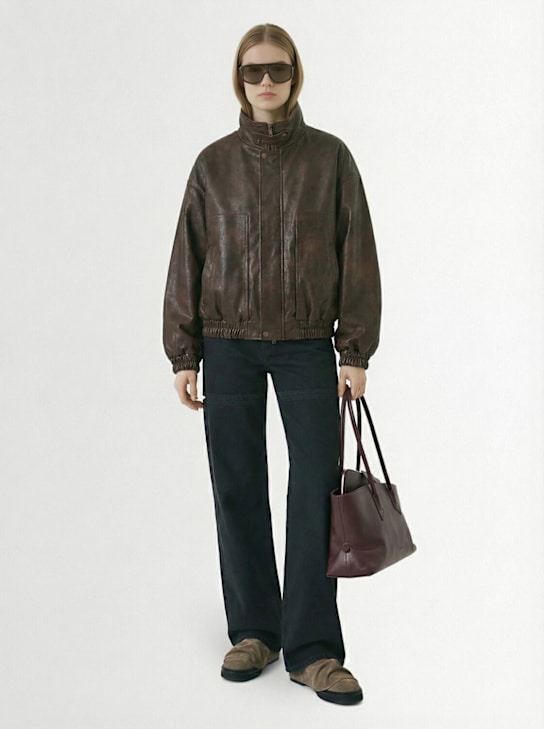 Magda Butrym: Leather high neck jacket - women_1 | Luisa Via Roma