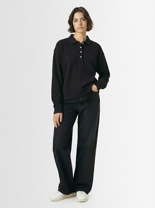 Autry: Jersey polo - Black - women_1 | Luisa Via Roma