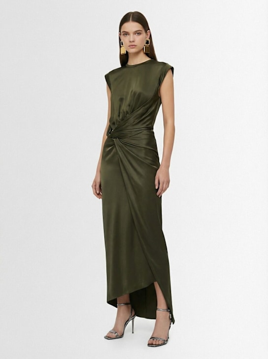 Rabanne: Viscose jersey long dress - women_1 | Luisa Via Roma
