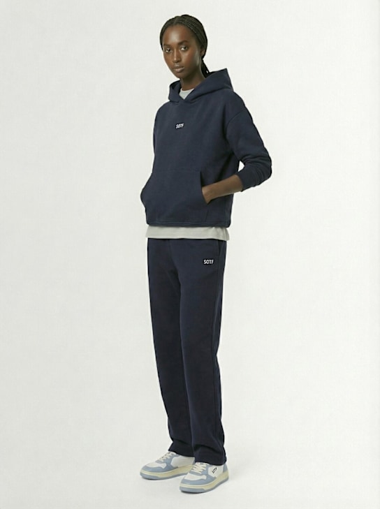 SOTF: Cotton blend sweatpants - Navy - women_1 | Luisa Via Roma