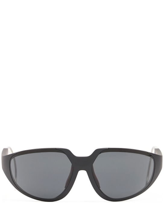 Moncler: Laszer mask sunglasses - Matte Black - men_0 | Luisa Via Roma