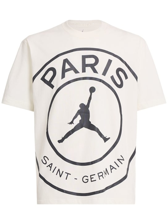 Jordan: Paris Saint Germain logo t-shirt - men_0 | Luisa Via Roma