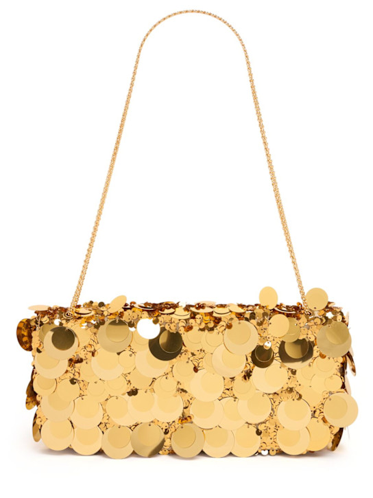 Rabanne: Sequined shoulder bag - Gold - women_0 | Luisa Via Roma