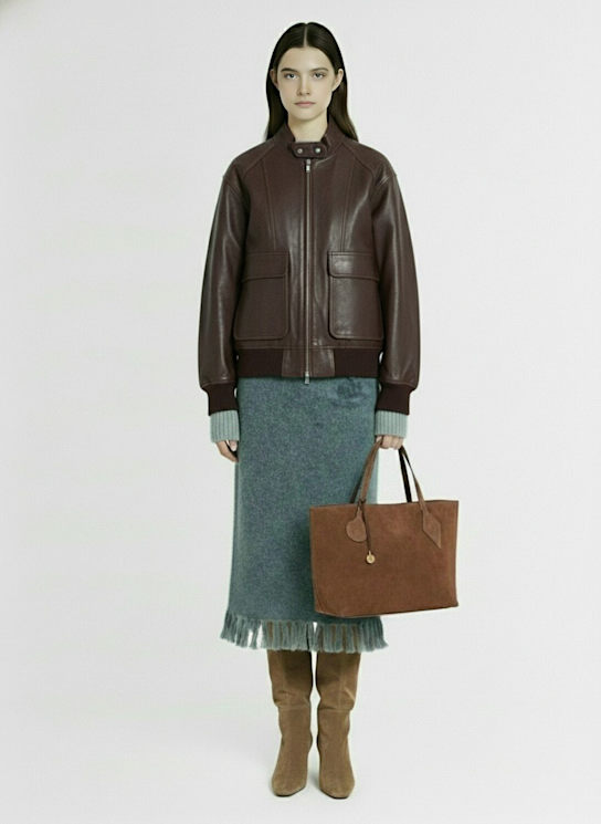 Liffner: Large Sprout suede tote bag - women_1 | Luisa Via Roma