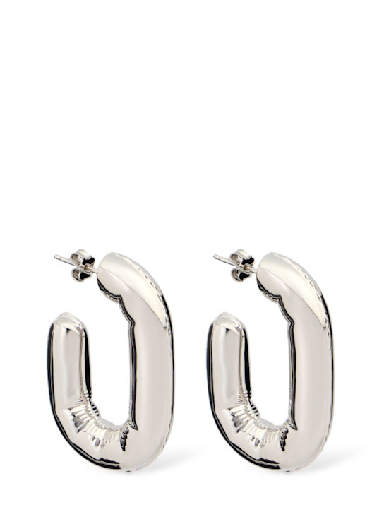 Rabanne: Hoop earrings - Silver - women_0 | Luisa Via Roma
