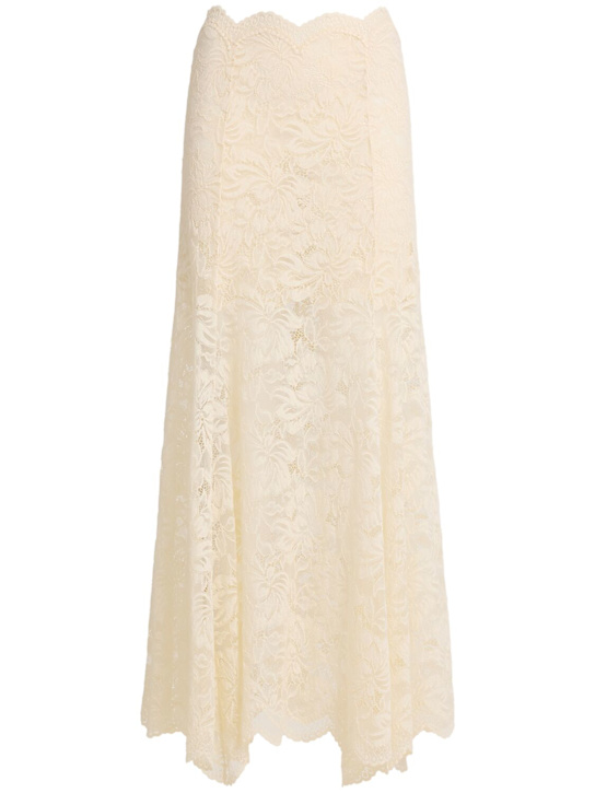 Rabanne: Falda larga de encaje - Marfil - women_0 | Luisa Via Roma