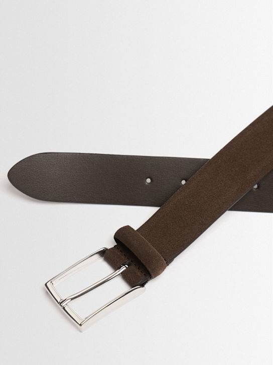 Anderson's: Suede belt - Chocolate - men_1 | Luisa Via Roma