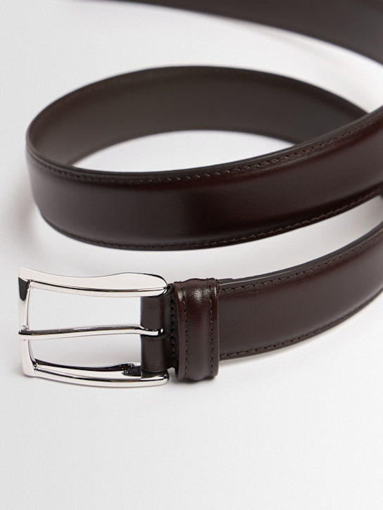 Anderson's: Leather belt - ダークブラウン - men_1 | Luisa Via Roma