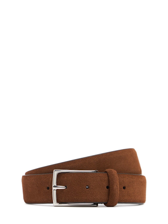 Anderson's: Suede belt - Tobacco - men_0 | Luisa Via Roma