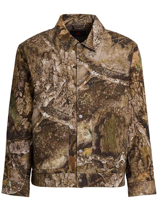 Jordan: Flight Chicago jacket - Medium Olive/Sa - men_0 | Luisa Via Roma