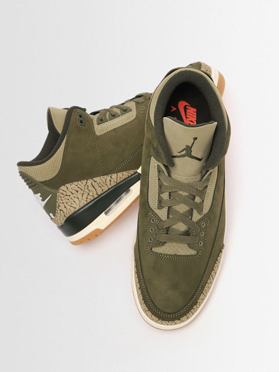 Jordan: Air Jordan 3 Retro sneakers - Medium Olive - men_1 | Luisa Via Roma