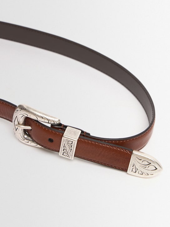 Anderson's: Leather belt - タバコ - men_1 | Luisa Via Roma