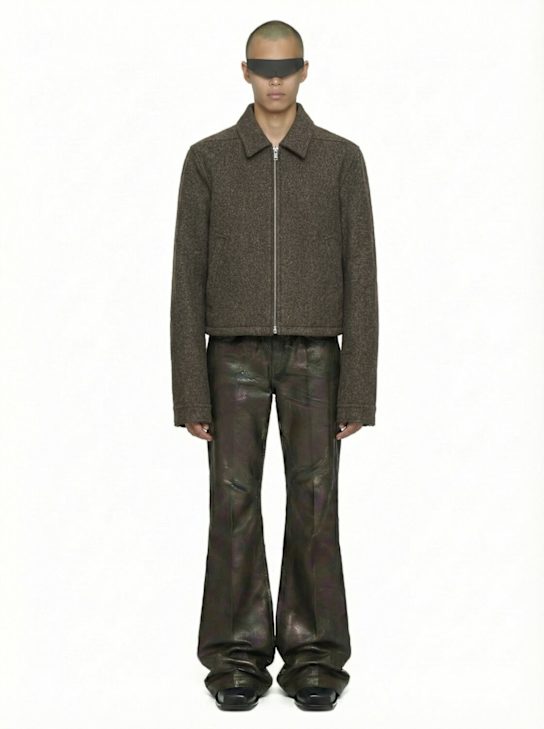 Rick Owens: Alice virgin wool jacket - Bosco - men_1 | Luisa Via Roma
