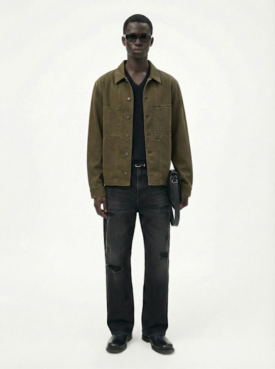 Lemaire: Over workwear shirt jacket - men_1 | Luisa Via Roma